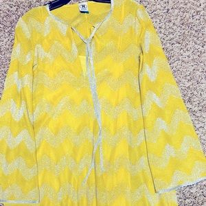 MISSONI YELLOW/SILVER ZIG ZAG DRESS
